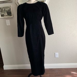 Vintage 80’s custom black velvet dress